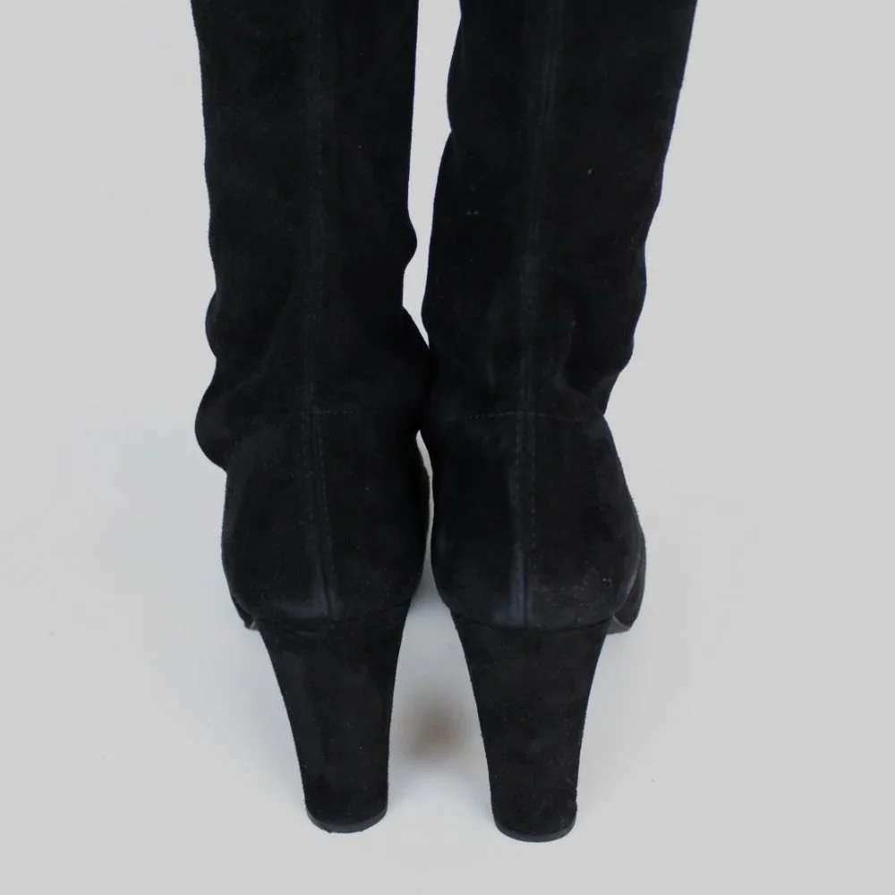 NEW Stuart Weitzman Highland Suede Over-the-knee Boot, Black, US 10.5